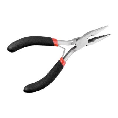 WENTRONIC Fixpoint 77098 Pince &agrave; becs demi-rondes avec embouts stri&eacute;s, 125mm