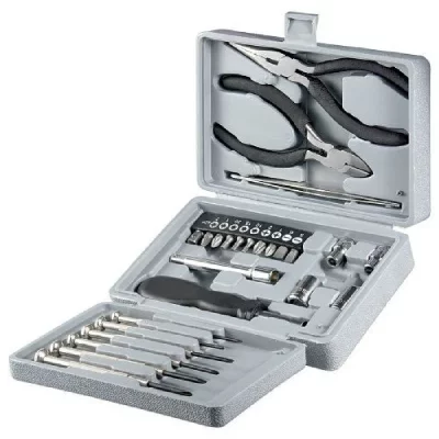 GENERIQUE Fixpoint WZ TOOLBOX Bo&icirc;te &agrave; outils refermable Argent 25 pi&egrave;ces