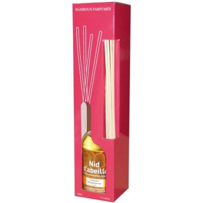 LAMPE DU PARFUMEUR Flacon De 100ml Avec Tiges En Bambou Senteur Nid D'abeilles