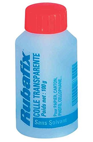 RUBAFIX Flacon de colle transparente  100g avec pinceau incorpor&eacute;