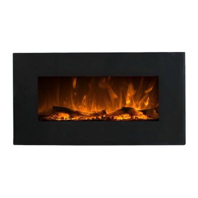 VENTE UNIQUE Flamatech - Chemin&eacute;e &eacute;lectrique chandela - Murale noir