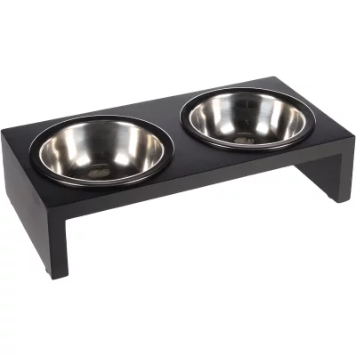 FLAMINGO  Bol D'alimentation Double Kobushi Anthracite 2x380 Ml 1031111