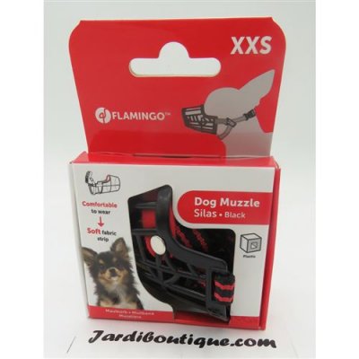  Flamingo Pet Products Museli&egrave;re Silas Xxs Noir 19 Cm 27-34 Cm Pour Chien.