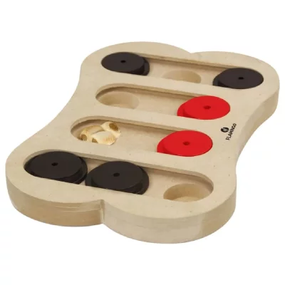 FLAMINGO  Wooden Brain Train Apollo Jouet pour Chien 30 x 20 cm