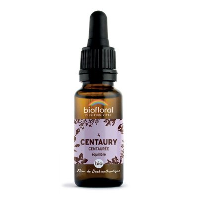 BIOFLORAL Fleur De Bach Elixir Centaury n&deg;4 Centaur&eacute;e 