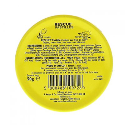 RESCUE FLEURS DE BACH  pastilles saveur citron boite 50g