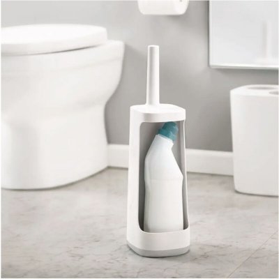 JOSEPH JOSEPH FLEX plus toilet brush with storage caddy #grey/white 1 u
