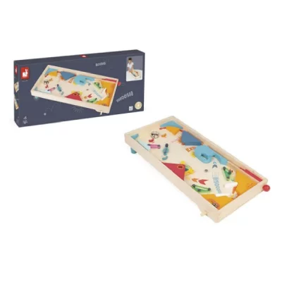JANOD Flipper - Jeu d'Adresse en Bois - D&egrave;s 3 ans