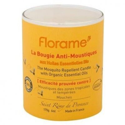 FLORAME  Bougie anti-moustiques 100% origine naturelle pot 170g