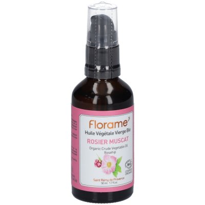 FLORAME  Huile V&eacute;g&eacute;tale V&eacute;g&eacute;tale Rosier Muscat 50ml