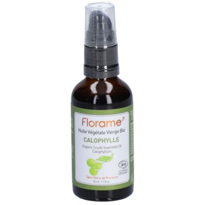 FLORAME  Huile v&eacute;g&eacute;tale vierge bio calophylle flacon pompe 50ml