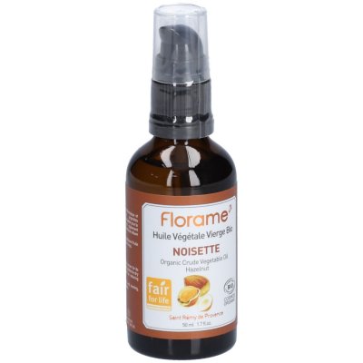 FLORAME  Huile v&eacute;g&eacute;tale vierge bio de noisette flacon pompe 50ml