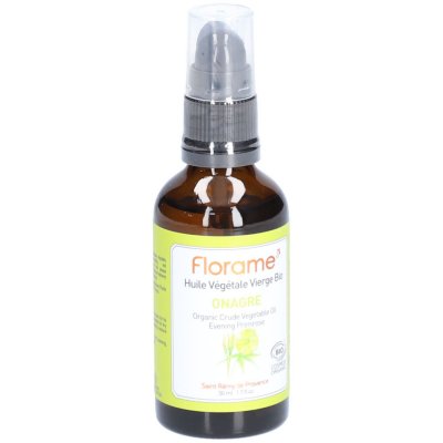 FLORAME  Huile v&eacute;g&eacute;tale vierge bio onagre flacon pompe 50ml