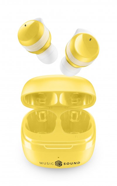 AUCUNE MARQUE Flow Casque Sans fil Ecouteurs Appels/Musique Bluetooth Jaune