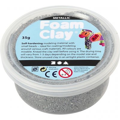 MAKIN S CLAY Foam Clay Foam Clay&reg;, argent, M&eacute;tallique, 35gr- - P&acirc;te &agrave; modeler