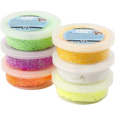CREOTIME Foam Clay Set d'argile Spring 6 x 14 grammes 7 pi&egrave;ces (78845)