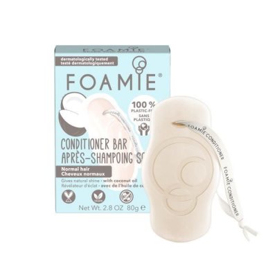 FOAMIE  Apr&egrave;s-Shampoing Solide Huile de Coco 80g