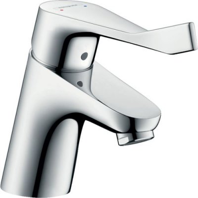 HANSGROHE Focus Care 70 Mitigeur PMR de lavabo avec poign&eacute;e extra longue, ComfortZone 70, Chrome (31910000)