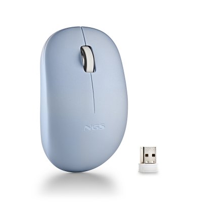 NGS FOG PRO BLUE: Souris optique sans fil 1000 DPI avec connexion USB. Boutons silencieux. Couleur Bleu. 
