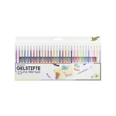 FOLIA  - Stylo Gel de couleur assortie - Pochette De 30