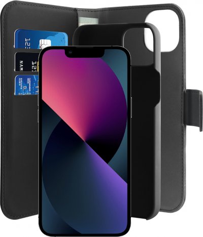 PURO Folio 2 en 1 Apple iPhone 14 Plus Coque Magn&eacute;tique Noir  - Neuf