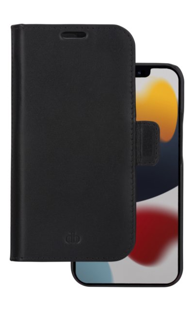DBRAMANTE1928 Folio 2 en 1 iPhone 13 Pro Lynge en Cuir Noir  - Neuf