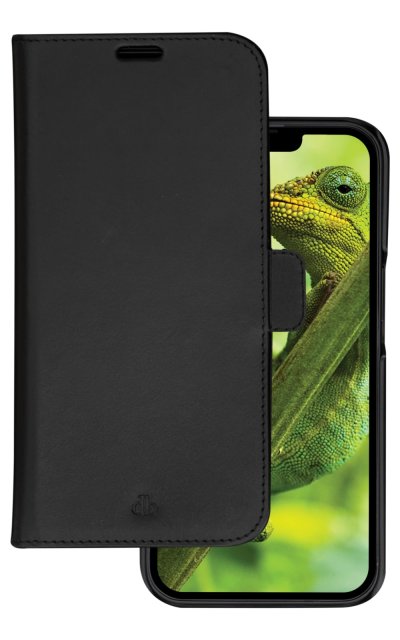 DBRAMANTE1928 Folio 2 en 1 iPhone 14 Lynge en Cuir Noir  - Neuf