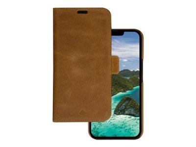 DBRAMANTE1928 Folio 2 en 1 iPhone 14 Lynge en Cuir Tan  - Neuf