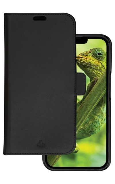 DBRAMANTE1928 Folio 2 en 1 iPhone 14 Pro Lynge en Cuir Noir  - Neuf