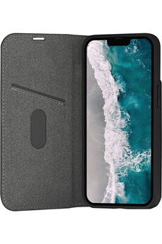 DBRAMANTE Folio Apple iPhone 14 en Cuir Oslo Noir 1928 - Neuf