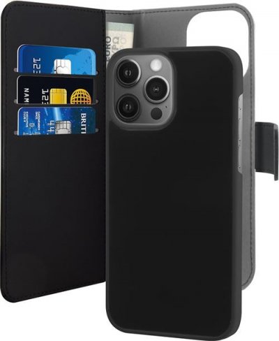 PURO Folio Coque Magn&eacute;tique 2 En 1 Noir Pour Iphone 13 Pro 