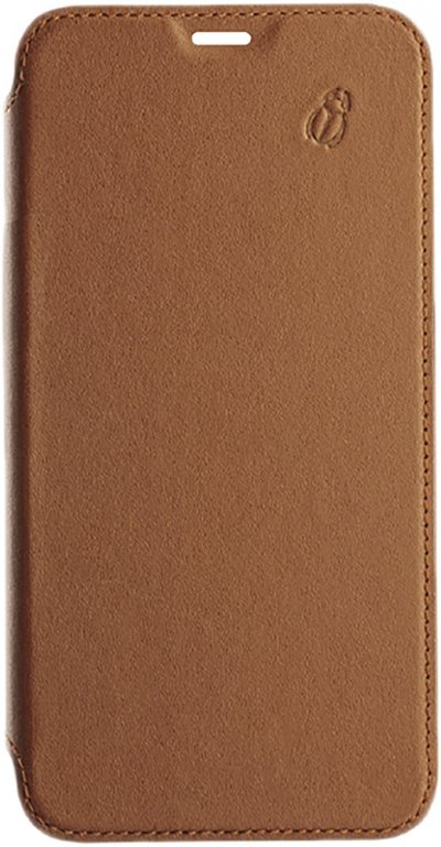 BEETLECASE Folio Crystal Cuir Camel pour iPhone 11 Pro 