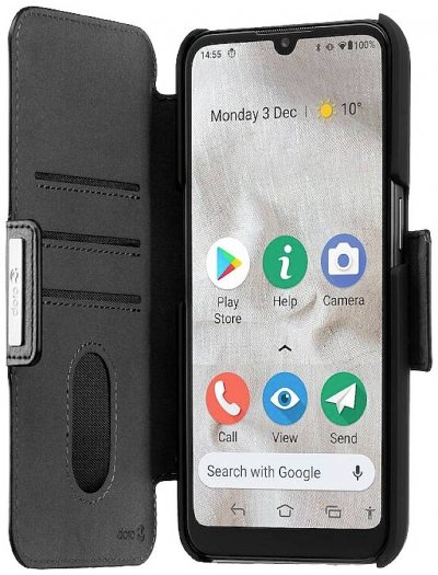 DORO Folio  8100/8110 coque magn&eacute;tique noir 