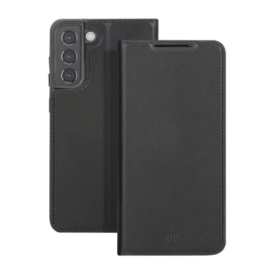 DBRAMANTE1928 Folio Samsung G S22+ 5G en Cuir Vegan Oslo Noir - Certifi&eacute; GRS  - Neuf