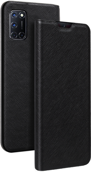 BIGBEN CONNECTED Folio Stand - Protection &agrave; rabat pour t&eacute;l&eacute;phone portable - synth&eacute;tique - noir - pour OPPO A72