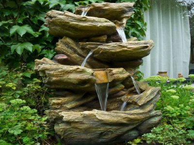 UBBINK Fontaine big rock Sedona LED , marron, H.134 cm