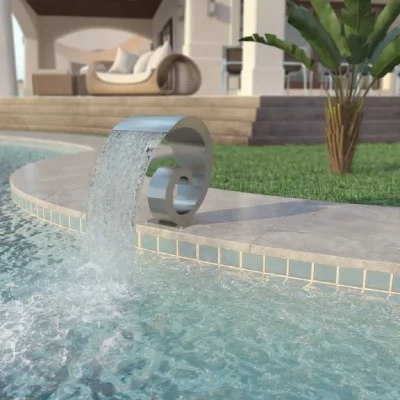VIDAXL Fontaine d'&eacute;tang Acier inoxydable 50 x 30 x 53 cm Argent&eacute;