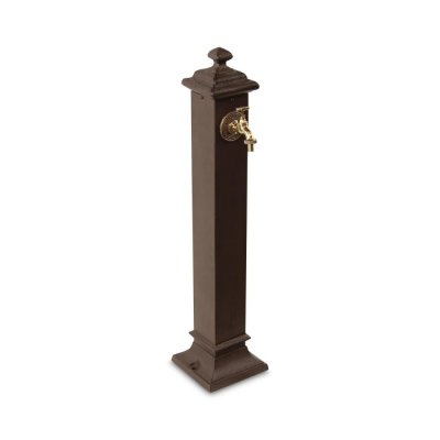 DECORATION D AUTREFOIS Fontaine de Jardin M&eacute;tal Marron 18.5x18.5x85.5cm