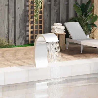 VIDAXL Fontaine de piscine -  - Acier inoxydable 304 - Arc d'eau clair