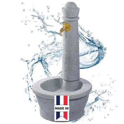 GARANTIA Fontaine Roma Gris Clair Robinet Nostalgie, Grande Vasque