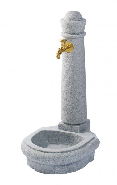 GARANTIA Fontaine Venezia Gris Clair Robinet Nostalgie, Grande Vasque