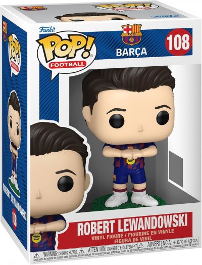 FUNKO Football - Figurine POP! FC Barcelone Robert Lewandowski 9 cm