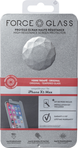 BIGBEN CONNECTED Force Glass Prot&egrave;ge-&Eacute;cran en Verre Tremp&eacute; pour iPhone XS Max
