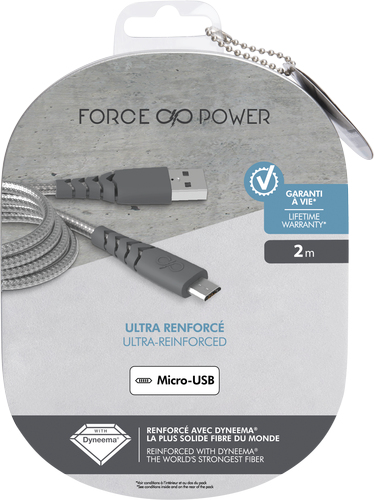 FORCE POWER  - cable USB - USB pour Micro-USB de type B - 2 m