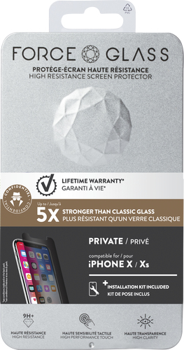 BIGBEN CONNECTED Forceglass Prot&egrave;ge-&eacute;cran en verre tremp&eacute; pour iPhone XS