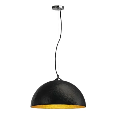 SLV FORCHINI, Pendelleuchte, PD-1, rund, schwarz/gold, E27, max. 40W