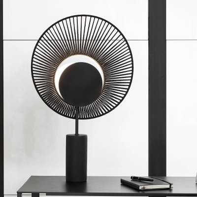 FORESTIER  Oyster lampe &agrave; poser de designer, noire