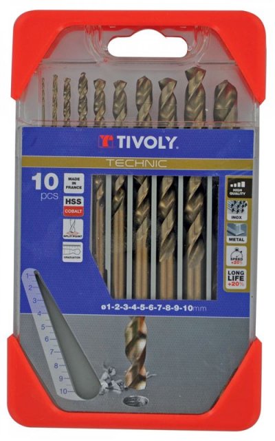 TIVOLY Foret &agrave; m&eacute;taux gradu&eacute;s - Technic SLR - Bo&icirc;te de 10 pi&egrave;ces - 