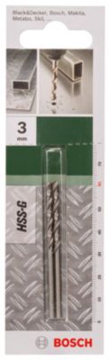BOSCH Forets &agrave; m&eacute;taux HSS-G 3x33x61mm H&eacute;lice118 - 2 pi&egrave;ces