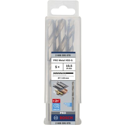 BOSCH Forets &agrave;&nbsp; M&eacute;taux Hss-G Standard, Din 338 (10,5 X 87 X 133 Mm)